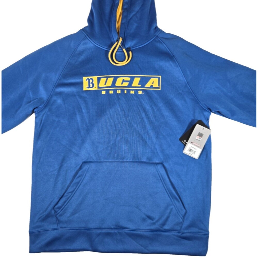 Men's Large Colosseum Blue UCLA Bruins Double Arch Pullover Hoodie New